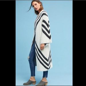 Anthropologie long chevron kimono sweater
